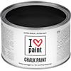 I LOVE paint I LOVE CHALK PAINT Colore Nero 375 ml - Senza Carteggiare Colora Mobili, Pareti e Oggetti - Senza solventi e formaldeide - Inodore a base di acqua