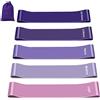 Fokky Elastici Fitness (Set di 5), Bande di Resistenza Fitness con 5 Livelli di Resistenza, Fasce Elastiche Fitness per Crossfit, Yoga, Pilates, Squats, Lunges, Stretching, Allenamento di Forza