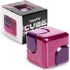 Bopster Fidget Cube Spinner | Spinner da mano in metallo anodizzato | Giocattolo sensoriale e antistress per bambini e adulti | ADHD, ADD, Autismo | Rosso/Viola