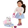 OG DOLLS Our Generation - Mindy e Pepper - Set di bambole e gatti da 46 cm - Animale di peluche gattino - Accessori per letti e cure per animali domestici - Giocattolo per bambini dai 3 anni in su