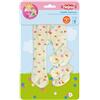 Heless 5771 - Collant per Bambole con Calze ''Heart Confetti'', in Beige e con Cuori Colorati, per Bambole e Peluche Taglia 28-35 cm
