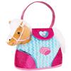 Pucci Pups - Cuore e Strisce Borsa e Pony - Animale di Peluche - Cavallo di Peluche - Pettine e Borsetta - 2 Anni +