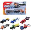 Majorette - City Trailer 6 Assortiti - Set Camion e Rimorchi in Metallo Die-Cast, Veicoli da Lavoro e Città con Parti Mobili, 8503002001, dai 3 Anni in su