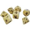 Steve Jackson Games Munchkin Polyhedral Dice Set Tan/Brown | Custom Dice, use with Steve Jackson Games, DND, RPGs, Tabletop Games, and Role-Playing Adventures
