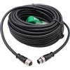 HangTon Cavo di alimentazione IO M12 a 12 pin per Cognex in-Sight 2800 7000 9000 DataMan 380 470 Reader Keyence IV3 Microscan Hawk, estensione da maschio a femmina codificata A 20 m