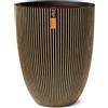 Vaso tondo da interno esterno in materiale riciclato Elegant Row Ø34 H46, ORO
