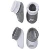 Nike Infant Baby Futura Booties (2 Pair) (Dark Grey Heather(NN0048-042), 0-6 Months)