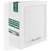 Shally Dogan Pensile da Cucina a Parete Design Boiserie, Armadio Sospeso in Legno con Anta Singola, 1 Ripiano e 2 Scomparti, Armadietto a Muro Spazioso Resistente, 60 x 32 x 72H cm (Bianco Frassinato)