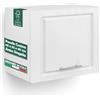 Shally Dogan Pensile da Cucina Sopracappa Design Boiserie da Parete, Armadio in Legno Multiuso, Armadietto da Muro con Anta a Ribalta Spaziosa e Resistente, 60 x 32 x 49H cm (Bianco Frassinato)