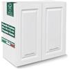 Shally Dogan Pensile da Cucina a Parete Design Boiserie, Armadio Sospeso in Legno con Doppia Anta, 1 Ripiano e 2 Scomparti, Armadietto a Muro Spazioso Resistente, 80 x 32 x 72H cm (Bianco Frassinato)