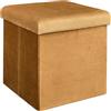 HOME DECO FACTORY Pouf pieghevole in velluto, colore: Giallo