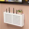 EasyByMall Router WiFi, supporto per router a parete, galleggiante, router senza fili, montaggio a parete, WiFi, per la conservazione di TV Gamer per decorazione da parete, 38 x 20 x 8,5 cm
