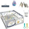 Joyeuse Planet - Baby box completo con tappeti, parco bambino in tessuto Oxford, centro attività per interni ed esterni, parco giochi per bambini con rete traspirante su quattro lati e ventose (150 x