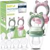 Kaiyingxin® Ciuccio frutta Baby da riempire, 2 pezzi, per bambini dai 3 mesi in su, versione aggiornata 2022, tettarella larga, senza BPA