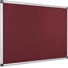 Bi-Office Pannello In Feltro Maya Con Cornice In Alluminio, Bacheca Con Superficie Di Feltro Liscia Bordeaux, 90x60 cm
