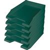 helit H2661652 - Portadocumenti the green staff DIN A4-C4 verde | 5 scomparti impilabili in plastica riciclata, certificati Blauer Engel