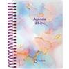 Q Kalon - Agenda scolastica 2023-2024 (settembre a giugno) - Giorno Pagina - Dimensioni: 11 x 15 cm (A6) - Bilingue: Spagnolo e Inglese - Marble