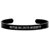 Beloved Bracciale uomo in acciaio Emozionale - frasi, pensieri, parole - bracciale con struttura rigida aperta 7 mm - incisione smaltata (Nero, Mod. 5)