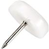 Adsamm® 32 feltrini in plastica con chiodo, bianco, diametro 20 mm, rotondi, per mobili con chiodo, per mobili e pavimento