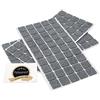 Adsamm® / 150 x feltrini autoadesivi/Grigio / 20x20 mm/Quadrato/piedini per mobili in feltro da 3.5 mm di spessore/pad protettivi per arredi