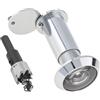 HOJLKLD Spioncino in ottone massiccio, foro a 200 gradi con punta da trapano da 16 mm, per porte da 1-1/2 a 2-3/8, diametro tubo 1,5 cm, spioncino con copertura privacy (cromato lucidato a specchio)