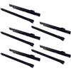 Emuca - Guida-Binario con Cuscinetti a Rulli per Cassetto, Verniciato Nero, 350 mm, Set di 5