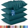 Utopia Bedding Confezione da 4 federe per cuscini Queen size, con chiusura a busta, in morbida microfibra spazzolata, resistenti al restringimento e allo sbiadimento, misura Queen size, 50 x 76 cm