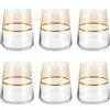 KASANOVA Set 6 bicchieri acqua 420 ml beige e oro Spectrum