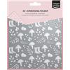 Vaessen Creative Embossing 3D-Funghi 15 x 15 cm-Cartelle per Goffratura-Ideale per Fai da Te Autunnale e Halloween, DIY, Biglietti, Artigianato, Scrapbooking e Journaling, Transparente, 15 x 15cm