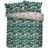 Fusion Set copripiumino con ornamenti natalizi, king size 230 x 220 cm, verde, 52% poliestere riciclato, 48% cotone, stampa festiva reversibile