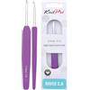 KnitPro Waves Crochet Hooks - 3.75mm Crochet Hook, Ergonomic Soft Handles, Soft Rubber Grip for Arthritic Hands, Light & Comfortable Crochet Needles for Knitting