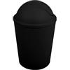 MSV - Pattumiera AKO con coperchio a ribalta - Capacità 5,5 l - Design compatto e pratico - Ideale per bagno o cucina - Nero - Funzionamento semplice