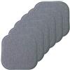 Sweet Home Collection Cuscino per sedia in memory foam, motivo a nido d'ape, antiscivolo, con retro in gomma arrotondato, quadrato, 40,6 x 40,6 cm, Alexis blu/grigio, confezione da 6