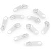 cyclingcolors 10x Cursore Cerniera Ricambio Kit di Riparazione per Cerniera Testa N°3 Cursori per Vestiti Borse Giacche Borse Valigie Jeans, bianco
