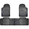 Goodyear GOD9023 1 Set di Tappetini in Gomma, 3 Pezzi con Ponte Ritagliabile, Nero (3Pcs)