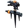 Fiskars Irrigatore a Impulso XL, Con Distanza, Getto e Rotazione Regolabili, Misura Universale, Portata Ø 26 m, 466 g, Nero/Arancione, 1023658