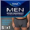 Tena Men Boxer Protettivi Lavabili e Riutilizzabili, Studiati per Gocce e Perdite Urinarie Leggere, Boxer Assorbenti per Uomo a Rapido Assorbimento, Colore Grigio