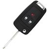 BROVACS Custodia di ricambio per chiave compatibile con CHEVROLET Spark, telecomando senza chiave a 3 pulsanti, chiave a flip case fob PG657GC