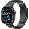 MoKo Cinturino in Titanio Compatibile con Apple Watch 42/44/45/46/49mm | Cinturino con Chiusura a Doppio Pulsante, per iWatch Ultra 4/3/2/1, S12/11/10/9/8/7/6/5/4/3/2/1/SE3/2/1, per Uomo e Donna