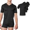 LADY·C T-Shirt Intima per Uomo gicipi - 100% Filo di Scozia - Scollo a V - Maniche Corte Pacco da 3 - Leggera e Piacevole sulla Pelle (IT, Testo, XL, Regular, Regular, Nero)