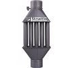 Structio International Scambiatore di calore per camino scambiatore di aria calda camino per gas di scarico scambiatore di gas di scarico nero diametro 130 mm 5 tubi con smorzatore
