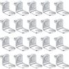 lzijun 20 Pezzi Pioli di Supporto per Mensola, Reggimensola Pioli per Ripiano in Acciaio Inox Forma L, Staffe per Mensole per Armadi, Vetrine, Mobili, Librerie - 5mm