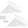 lzijun 2 supporti per scaffali sospesi, a forma di triangolo, invisibili, da parete, per scaffali, librerie, con viti