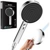 BOTC Soffione Doccia Alta Pressione, 135mm Grande Doccino, Telefono Doccia con 7 Modalità di Spruzzo, Water-saving Shower Head (Argento)