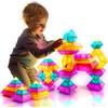 MAKE KIDS SMILE BUBBLE FUN Mattoncini da costruzione per bambini a partire da 3, 4, 5, 6 anni, 30 pezzi di giocattoli impilabili a piramide, blocchi colorati per ragazzi e ragazze