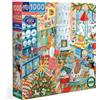 Eeboo - Puzzle 1000 pezzi Swedish Holiday Kitchen - Puzzle adulto 1000 pezzi cucina natalizia scandinava - Dimensioni 58,5 cm x 58,5 cm