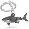 O meta[l]morphose METALMORPHOSE - Portachiavi con squalo articolato - Portachiavi Shark - Animali marini - Regalo per uomo e donna, Nero, taglia unica