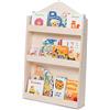 moblì Dotty by Libreria montessoriana per Bambini in Legno | Scaffali a 3 Altezze | Libreria Frontale educativa | Progettata da esperti educatori | Prodotta in Toscana, Legno Naturale, Casetta