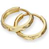 jewellerybox Orecchini eleganti a forma di cerchio lavorati sfaccettati in oro giallo 9kt