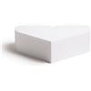 Decora 0174061 Basi a forma di cuore in polistirolo ideali per esercitazioni e per realizzare torte a piani dall'aspetto perfetto, Dim. 20 X H 7,5 CM